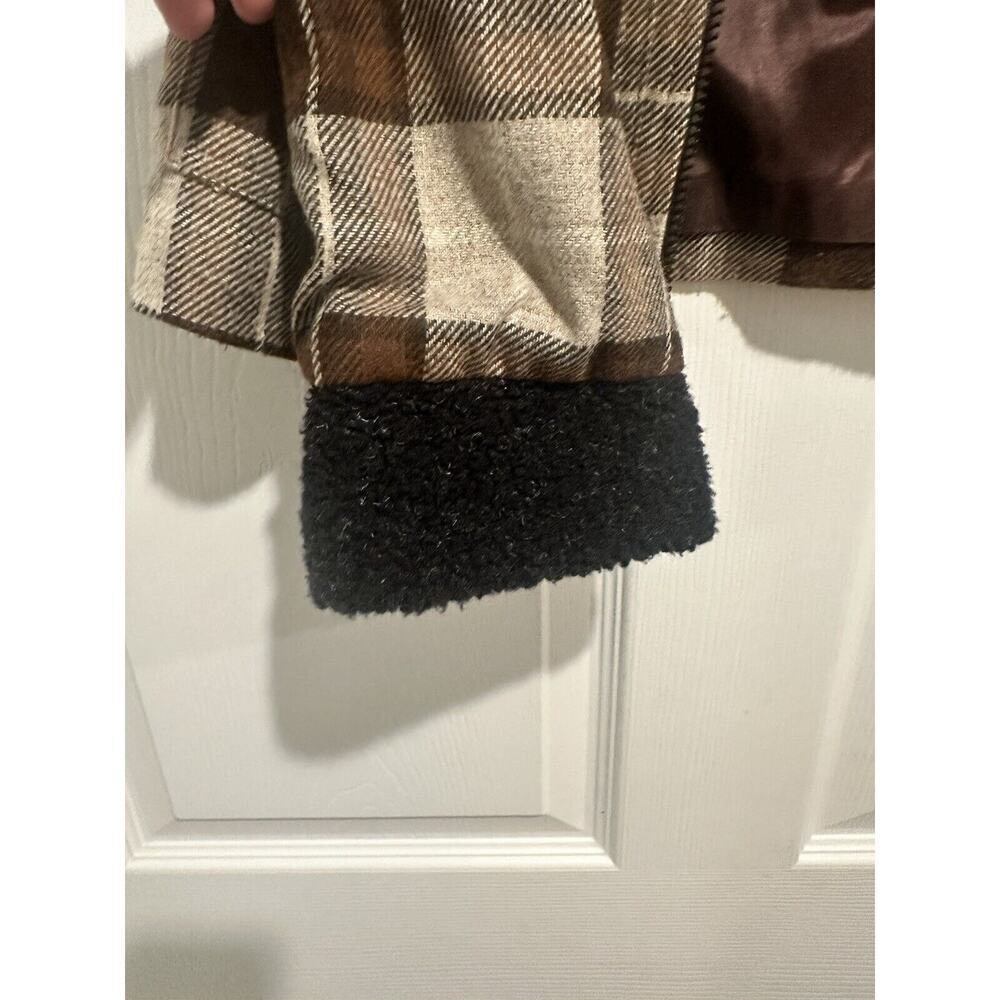 Esprit brown plaid zipper jacket size small - Picture 5 of 15